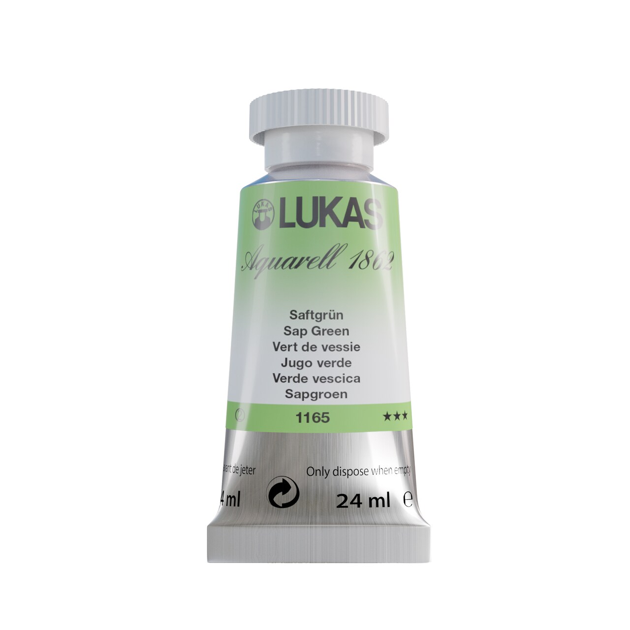 LUKAS 1862 Aquarell Artists' Watercolor Tubes, 24ml - Vibrant Professional Grade Watercolor Paint - Easy-to-Wet, Intense Color, Long-lasting - Ideal for Professional Watercolorists